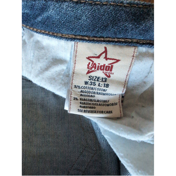 LA Idol Beaded Dainty Capri Pants Womens Sz 13 Lappered Print Rhinestone Y2K VTG - Picture 9 of 11